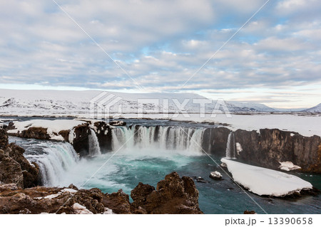 Godafoss fall in the morning, Iceland. 13390658