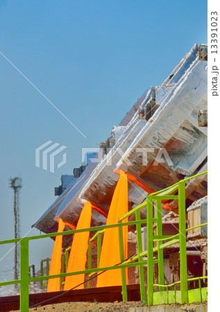 hot steel pouring 13391023