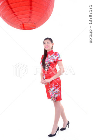 Chinese Woman Dress Traditional Cheongsam with Tanglung 13392131