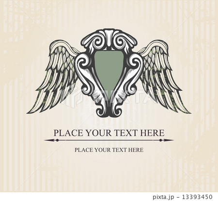 Vintage ornate shield  13393450