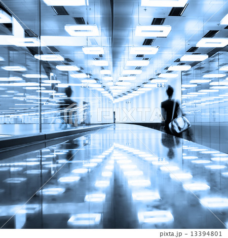 Contemporary airport terminal hall. 13394801