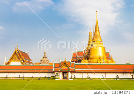 Thailand, Bangkok,  Wat Phra Kaew temple. 13394873