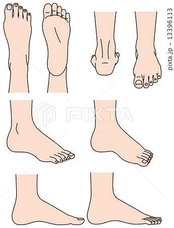 足の形のイラスト素材 13396113 Pixta