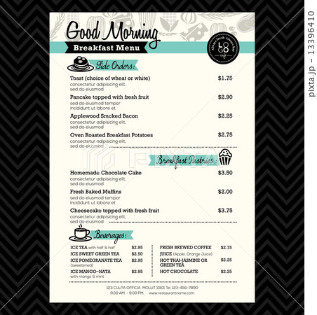 Restaurant Breakfast menu design Template layout Restaurant Breakfast menu design Template layout 13396410