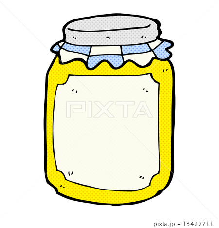 Comic Cartoon Jar Of Honeyのイラスト素材