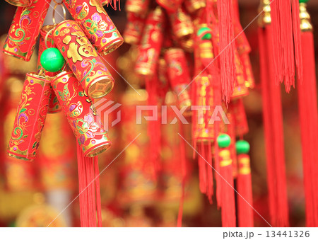 fake chinese firecrackers for chinese new year's decoration  13441326