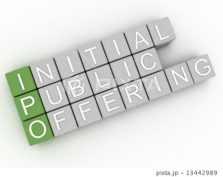 3d image IPO (Initial Public Offering)  issues concept word clou 13442989