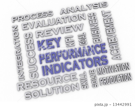 3d image Key Performance Indicators issues concept word cloud ba 13442991