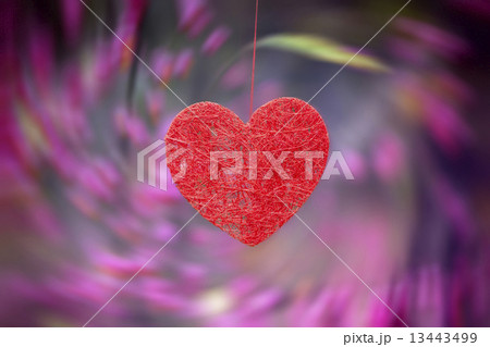 Paper Heart on the spinning forest background  13443499