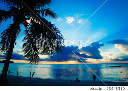 グアム 海外ビーチの絶景の写真素材