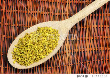Bee pollen grains on the braided Surface  13443628