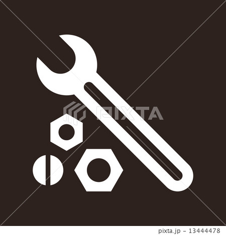 Wrench, nuts and bolt icon 13444478