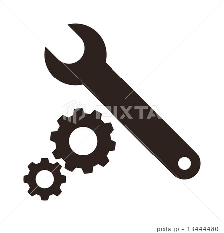 Wrench and gears icon 13444480