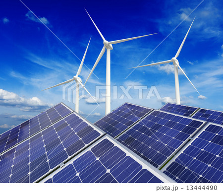 Solar battery panels and wind generators  13444490