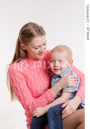 Happy mom and three year old son Happy mom and three year old son 13444891
