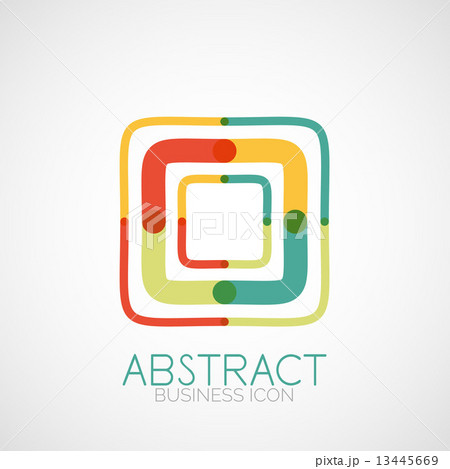 Symmetric abstract geometric shape 13445669