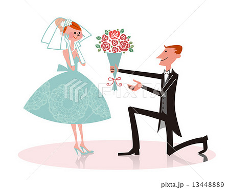 結婚 プロポーズのイラスト素材 13448889 Pixta