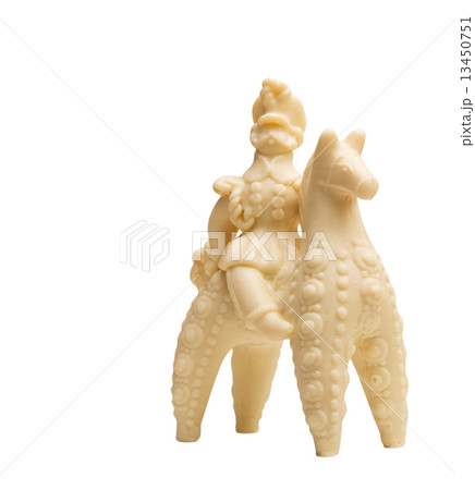 White chocolate figurines - knight and horse 13450751