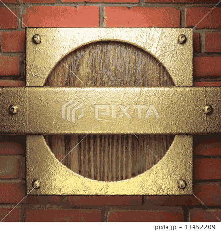 gold on brick background gold on brick background 13452209