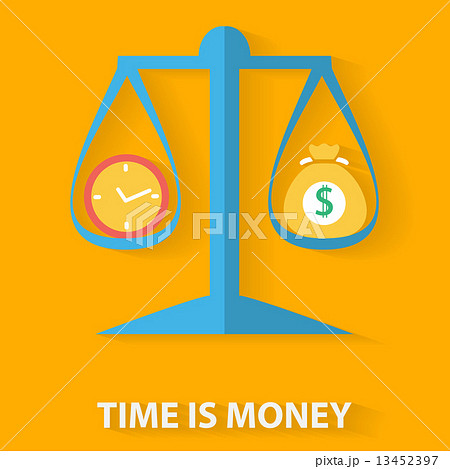 Time is money flat design concept 13452397