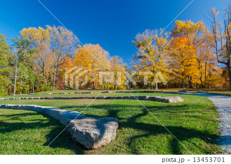 Amphitheatre in autumn park 13453701