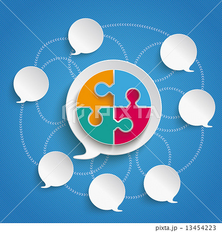 Speech Bubbles Blue Sky Circle Puzzle PiAd Speech Bubbles Blue Sky Circle Puzzle PiAd 13454223