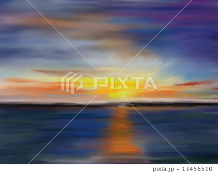 鯵ヶ沢の夕日 鯵ヶ沢の夕日 13456510