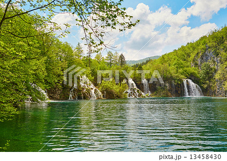 Beautiful cascades in Plitvice national park 13458430
