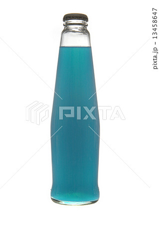 blue curacao cocktail in bottle 13458647