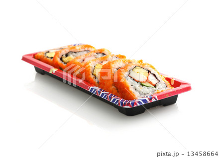 Maki Rolls isolated in white background Maki Rolls isolated in white background 13458664