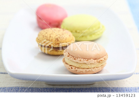 Colorful Macaron on dish Colorful Macaron on dish 13459123