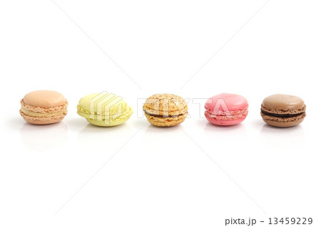 Macarons isolated in white background 13459229