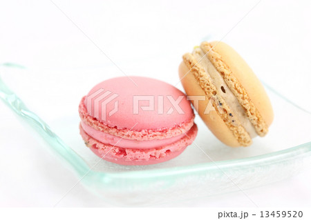Colorful Macaron in close up isolated on white background Colorful Macaron in close up isolated on white background 13459520