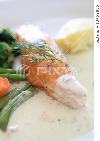 salmon with lemon sauce salmon with lemon sauce 13459865