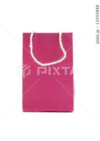 Pink paper bag isolated in white background Pink paper bag isolated in white background 13459888