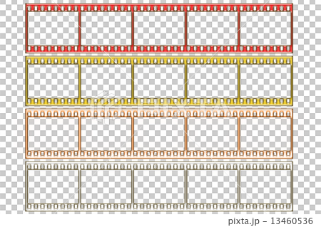 ネガ フィルム風 フォトフレームのイラスト素材