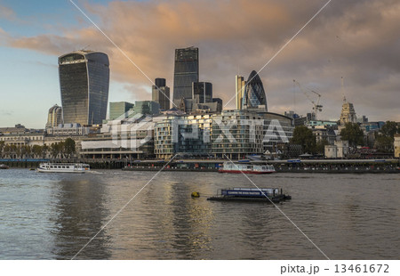 Early Evening view of the City of London from Tower Bridge Early Evening view of the City of London from Tower Bridge 13461672