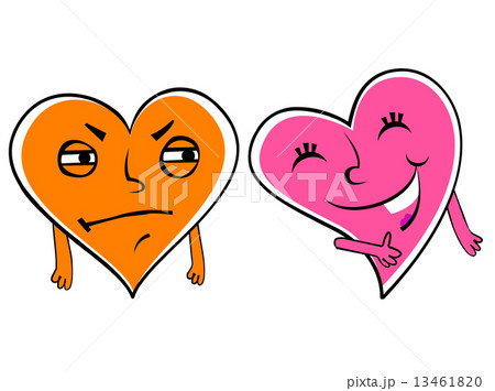 Jealous cartoon heart  13461820