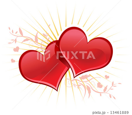 Valentine background wiht two hearts. 13461889