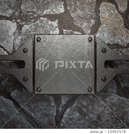 metal and stone background 13462578
