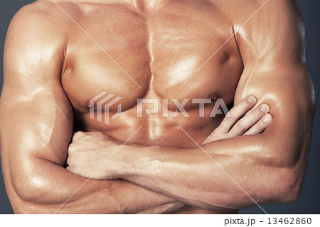 Body of muscular man 13462860
