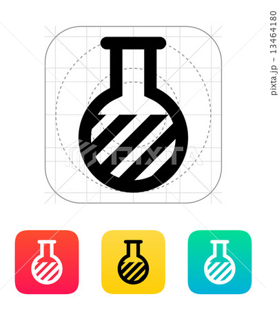 Florence flask with substance icon. Vector illustration. Florence flask with substance icon. Vector illustration. 13464180