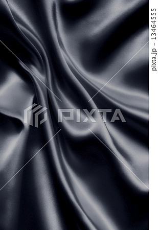 Smooth elegant black silk as background 13464555