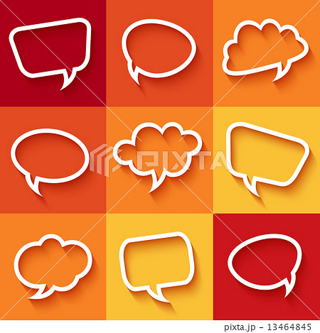 Set of flat speech bubbles 13464845
