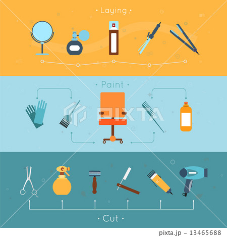 Hairdresser banner set 13465688
