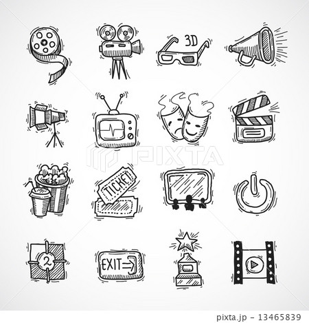 Cinema icons set 13465839