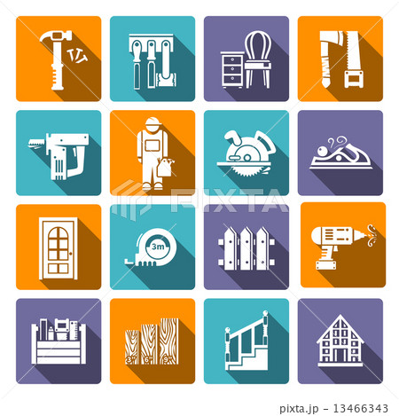 Carpentry icons set Carpentry icons set 13466343