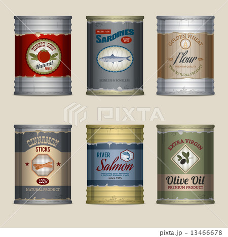 Food cans set 13466678