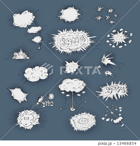 Explosions icons dodle set 13466854