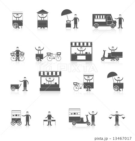 Street food icon black Street food icon black 13467017